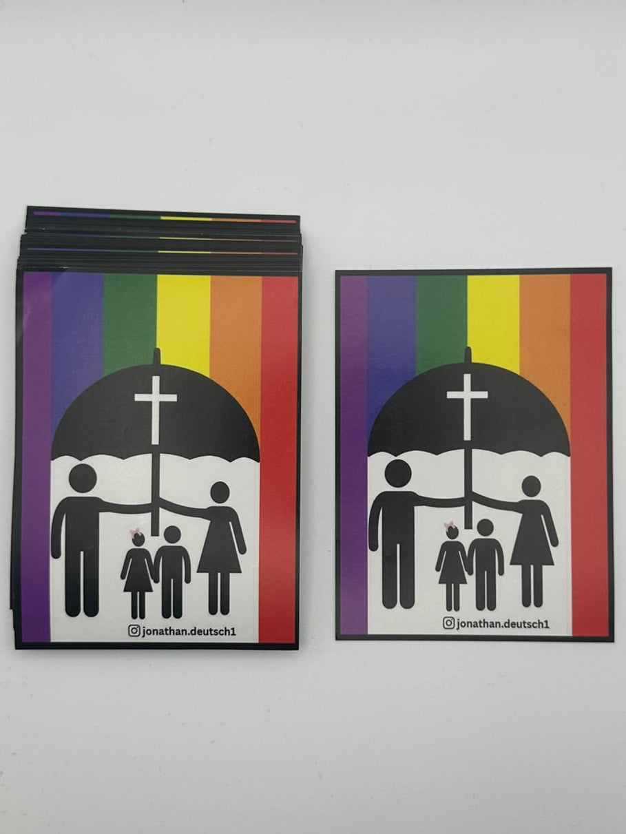 Traditionelles Familienbild bewahren XL Aufkleber (9,8*7,3cm)