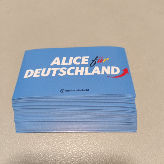 50-1000 Alice für Deutschland Aufkleber