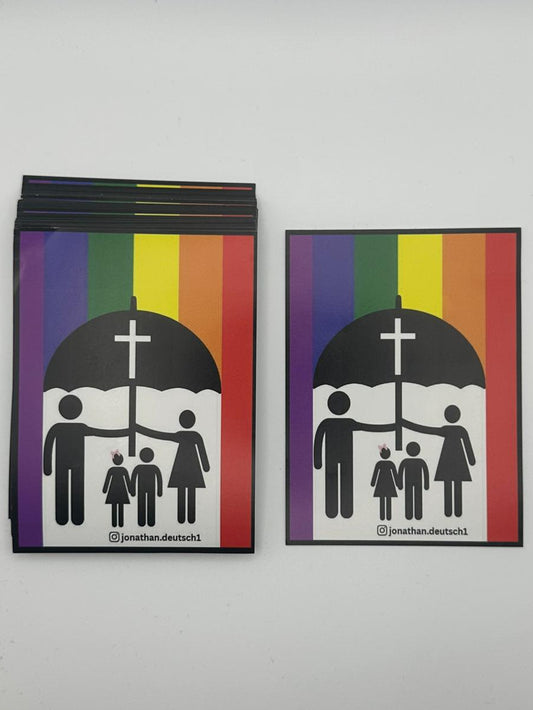 Traditionelles Familienbild bewahren XL Aufkleber (9,8*7,3cm)