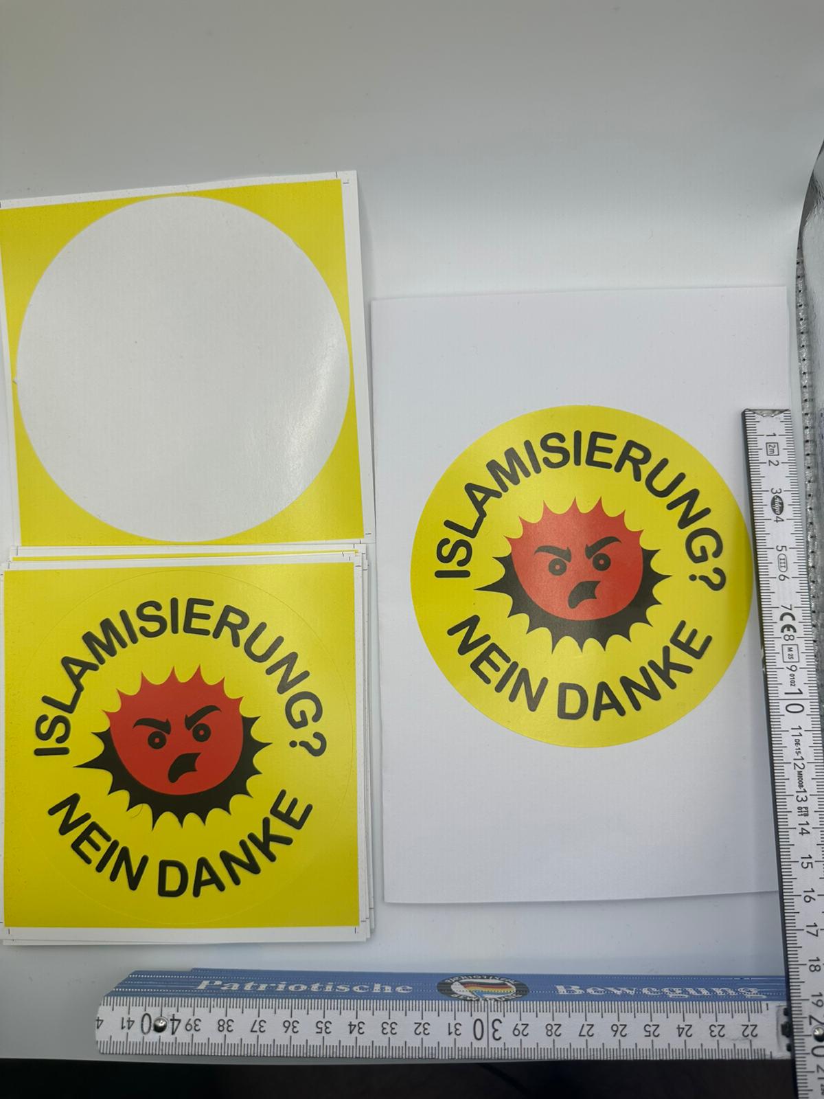 10-1000 Islamisierung? Nein Danke! Aufkleber Sticker