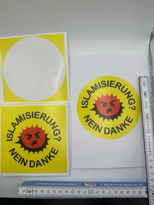 10-1000 Islamisierung? Nein Danke! Aufkleber Sticker
